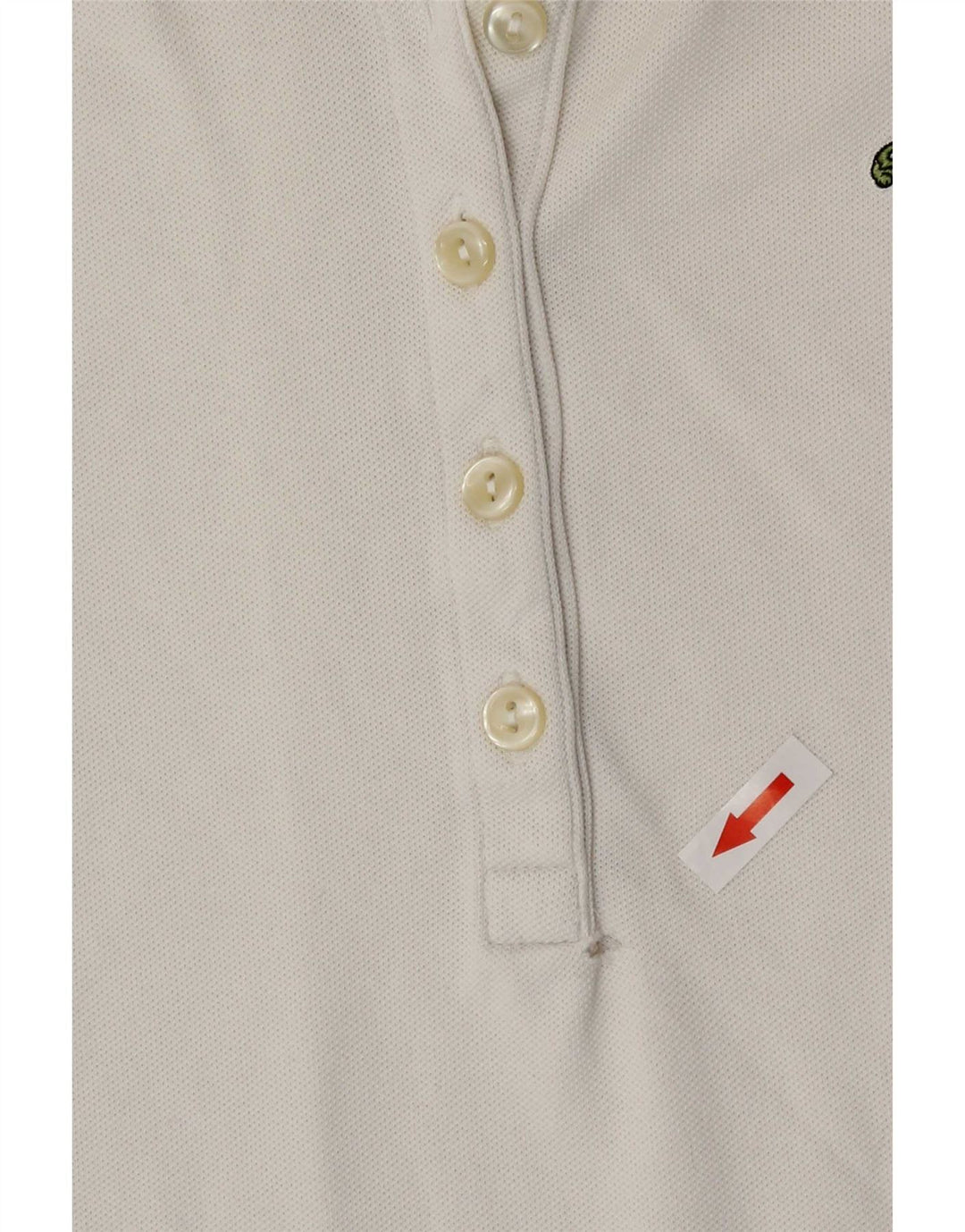 Lacoste Womens Polo Shirt Size 38 Medium White