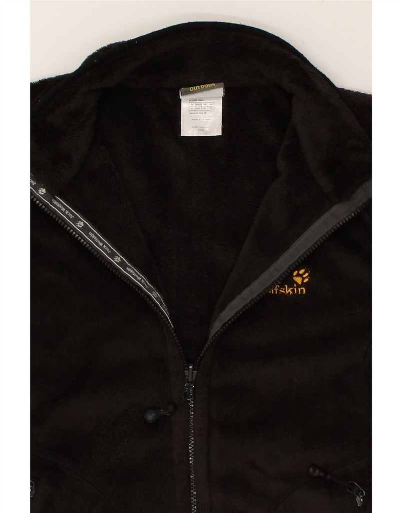 JACK WOLFSKIN Womens Fleece Jacket UK 16 Large  Black Polyester | Vintage Jack Wolfskin | Thrift | Second-Hand Jack Wolfskin | Used Clothing | Messina Hembry 