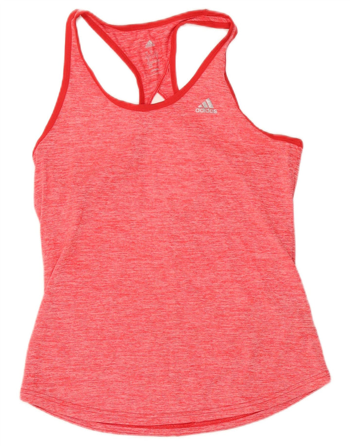 Adidas Womens Climalite Vest Top UK 12/14 Medium Pink Flecked Polyester