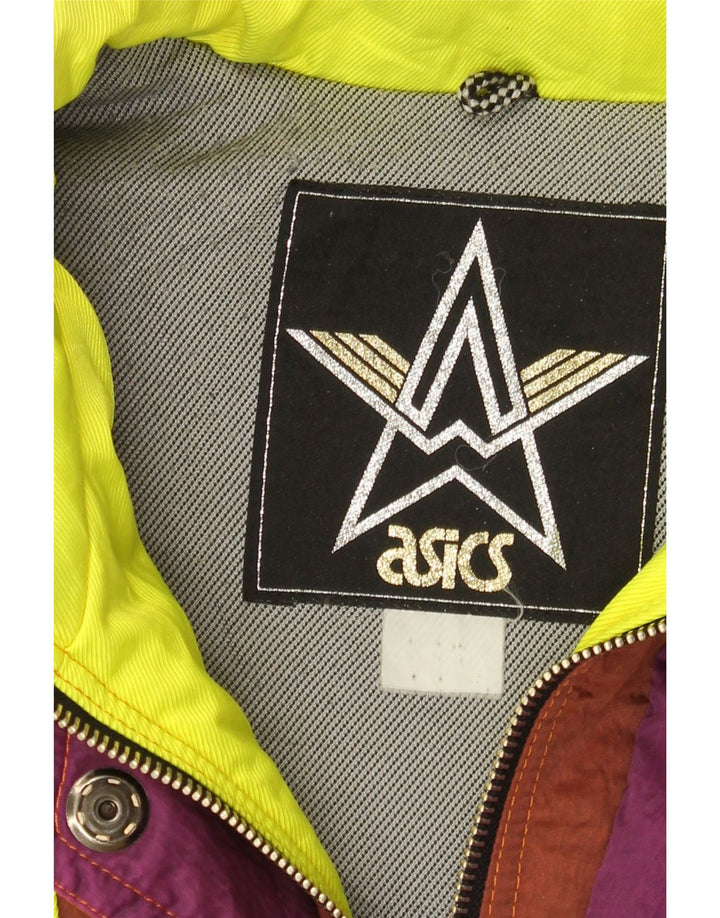 Asics Mens Graphic Hooded Ski Jacket UK 44 2XL Multicoloured Colourblock