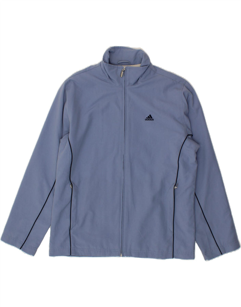 ADIDAS Womens Tracksuit Top Jacket UK 14 Medium Blue Polyester Vintage Adidas and Second-Hand Adidas from Messina Hembry 