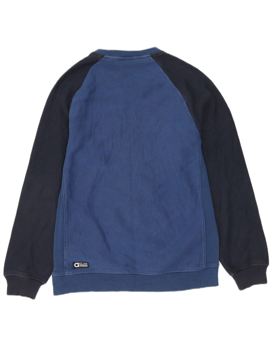 Adidas Boys Graphic Sweatshirt Jumper 13-14 Years Blue Colourblock Cotton