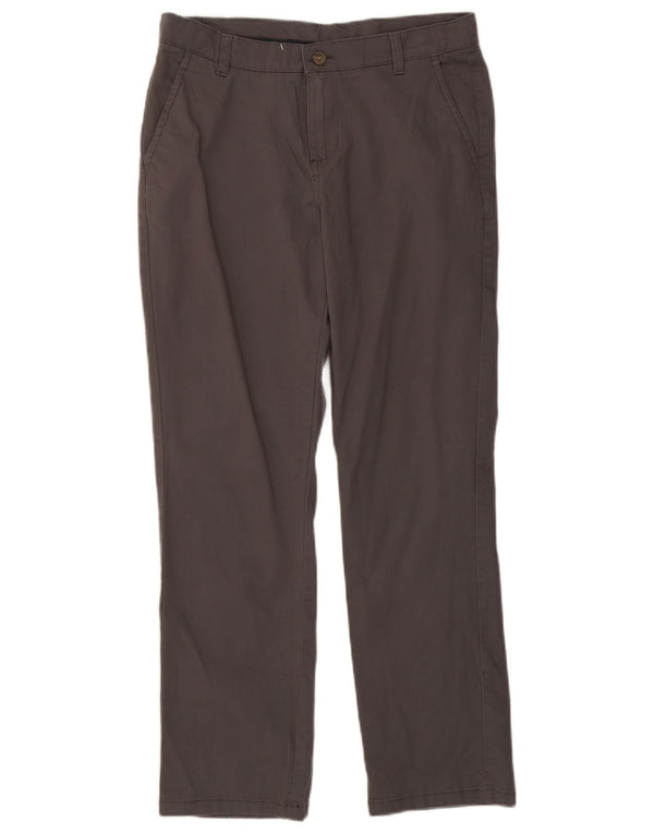 Izod Boys Husky Straight Chino Trousers 15-16 Years W32 L29 Grey Cotton