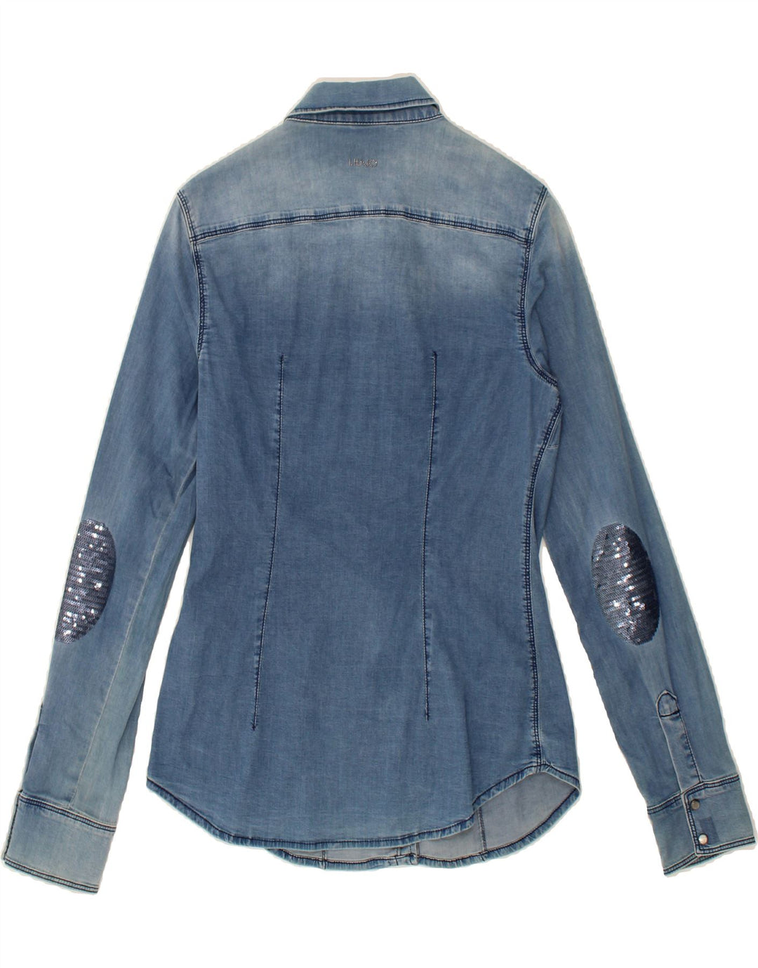 LIU JO Womens Denim Shirt IT 44 Medium Blue Cotton Vintage Liu Jo and Second-Hand Liu Jo from Messina Hembry 