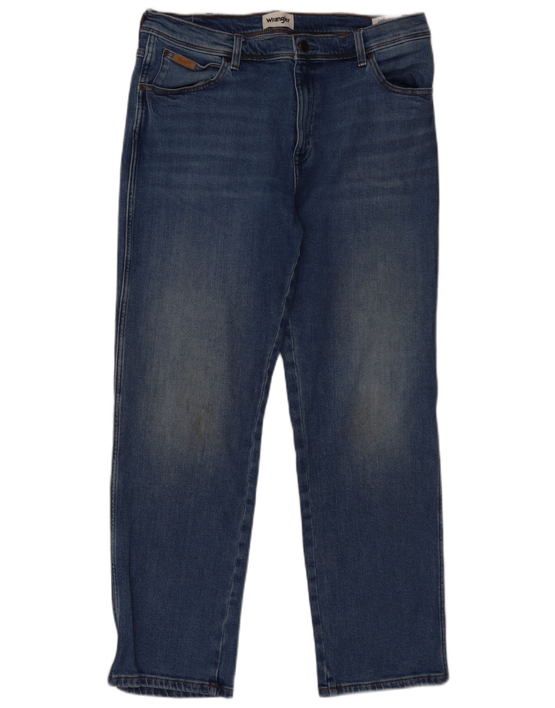 Wrangler Mens Texas Straight Jeans W36 L32 Blue Cotton