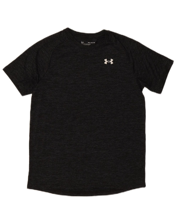 Under Armour Boys T-Shirt Top 13-14 Years XL Black Flecked