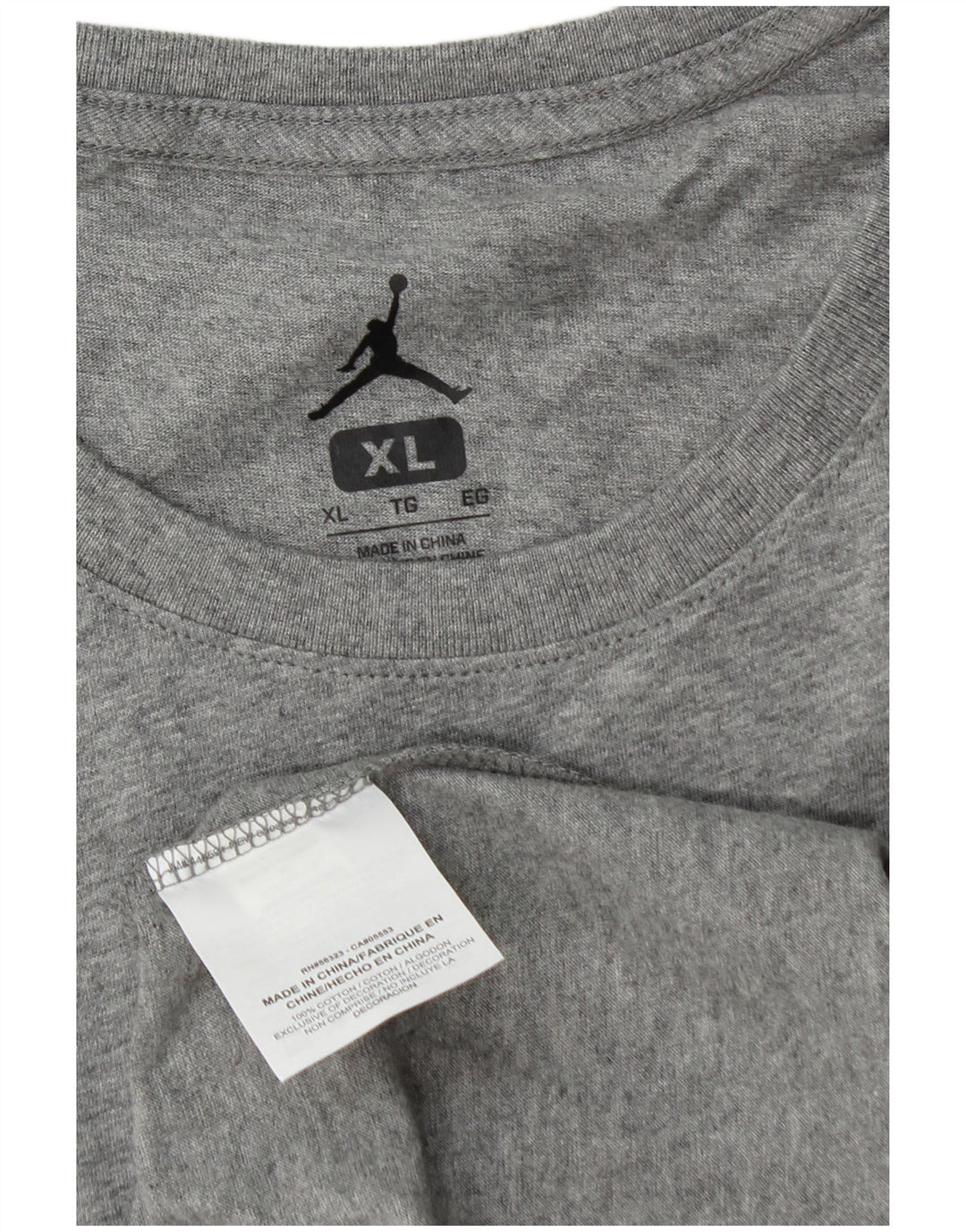 Jordan Mens Graphic T-Shirt Top XL Grey Cotton