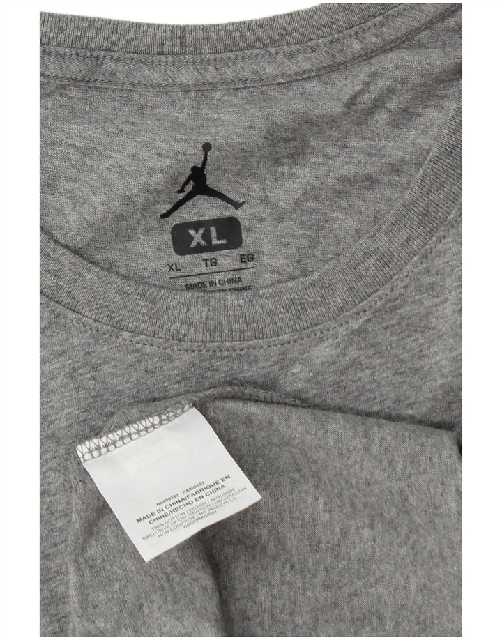 Jordan Mens Graphic T-Shirt Top XL Grey Cotton