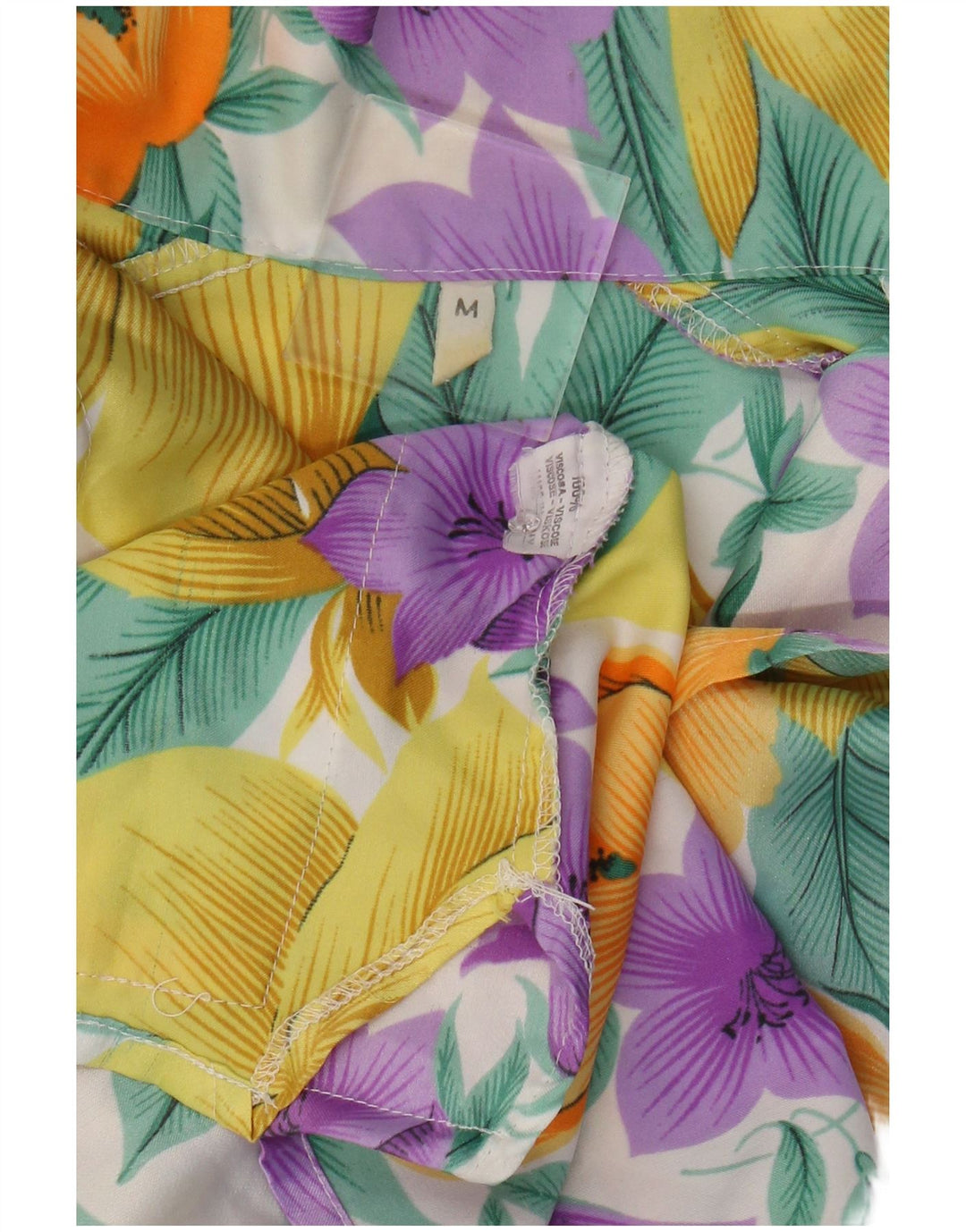 Vintage Womens Shirt Blouse UK 14 Medium Multicoloured Floral Viscose