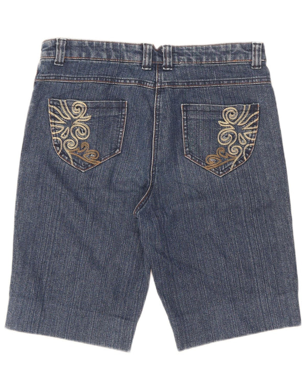 M&Co Womens Denim Shorts UK 12 Medium W32 Blue Cotton