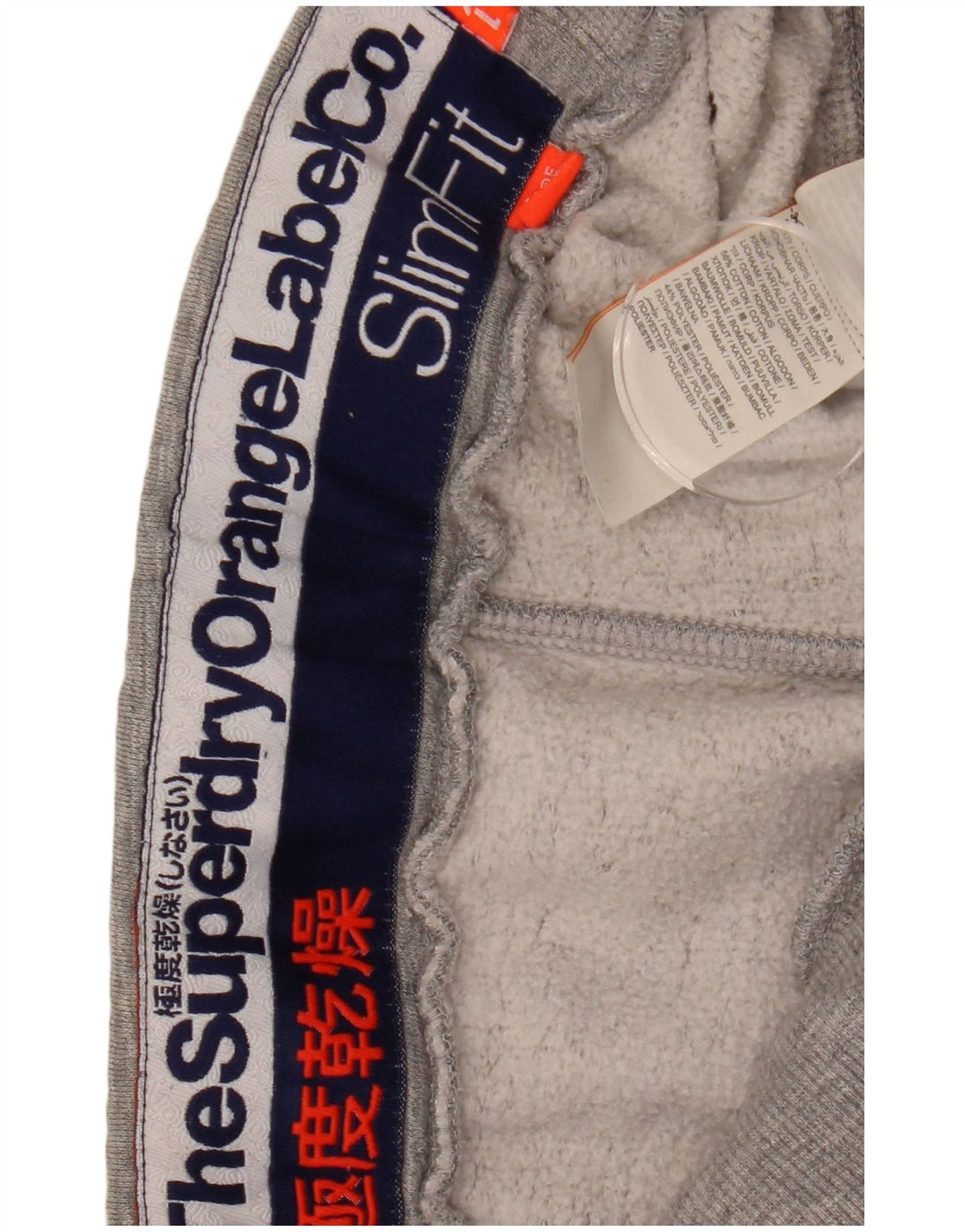 Superdry Mens Slim Fit Tracksuit Trousers Joggers XL Grey Cotton