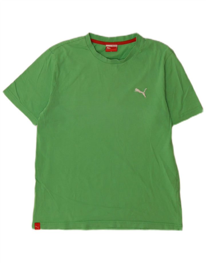 Puma Mens T-Shirt Top Small Green Cotton