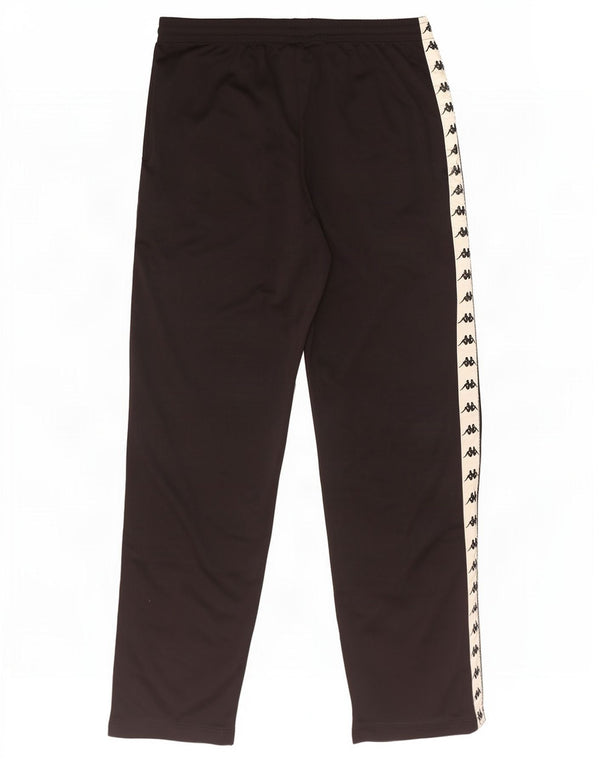Kappa Boys Graphic Tracksuit Trousers 11-12 Years Large Black Colourblock
