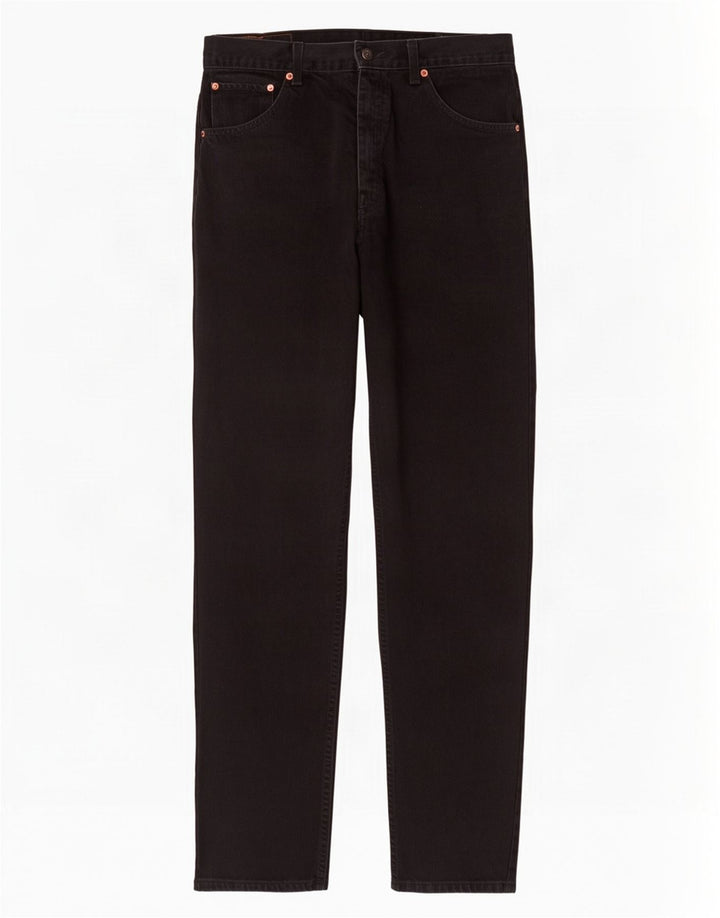 Levi's Mens 521 Tapered Jeans W36 L32 Black Cotton