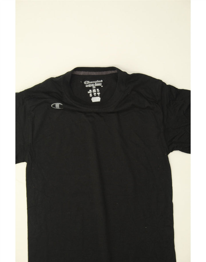 CHAMPION Womens T-Shirt Top UK 6 XS Black Vintage Champion and Second-Hand Champion from Messina Hembry 