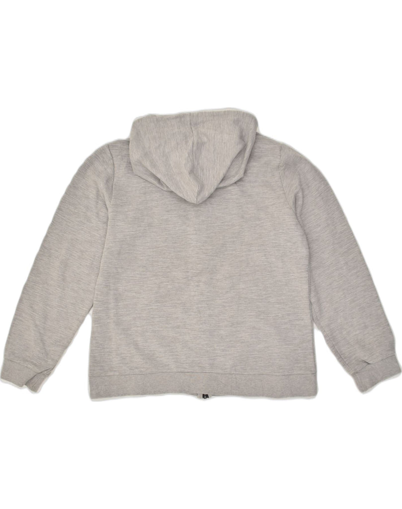 KAPPA Womens Zip Hoodie Sweater UK 16 Large Grey Cotton | Vintage Kappa | Thrift | Second-Hand Kappa | Used Clothing | Messina Hembry 
