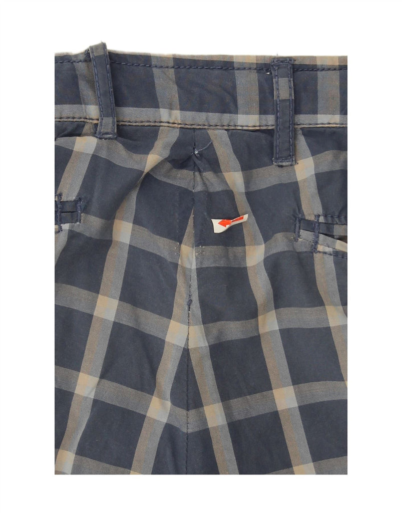 TOMMY HILFIGER Mens Chino Shorts W32 Medium Navy Blue Check Cotton Vintage Tommy Hilfiger and Second-Hand Tommy Hilfiger from Messina Hembry 
