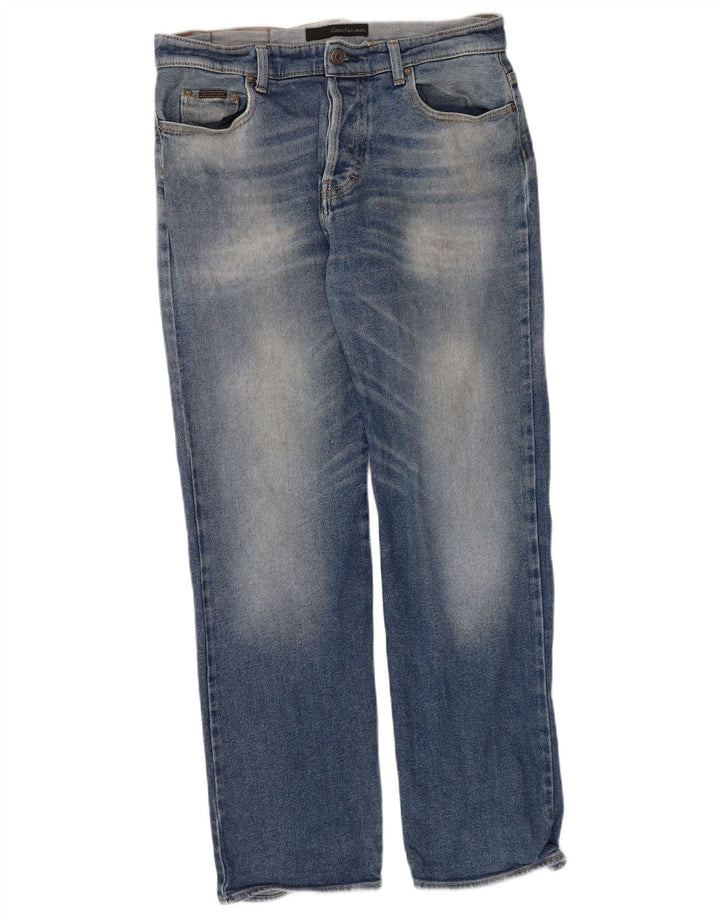 Calvin Klein Mens Straight Jeans W34 L31 Blue