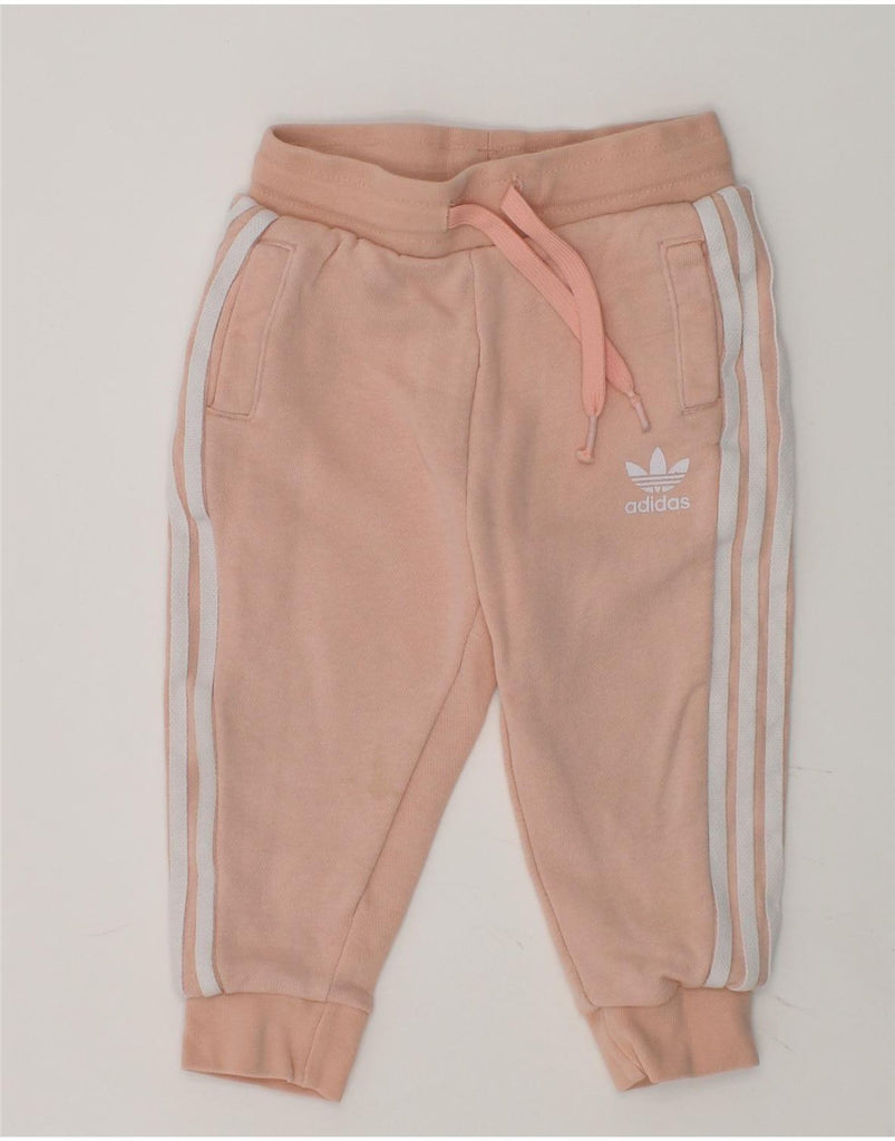 ADIDAS Baby Girls Joggers Tracksuit Trousers 12-18 Months Orange Cotton | Vintage Adidas | Thrift | Second-Hand Adidas | Used Clothing | Messina Hembry 