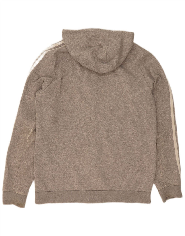 Adidas Mens Zip Hoodie Sweater Medium Grey Flecked