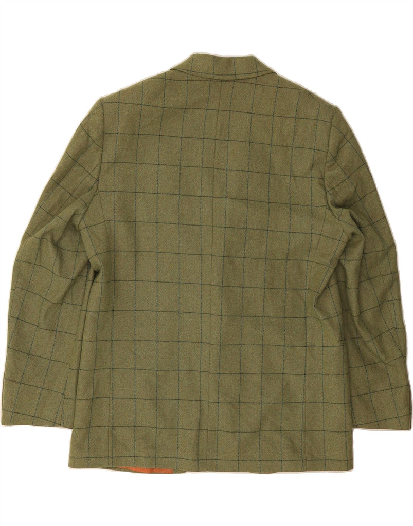 INCOM Mens 2 Button Blazer Jacket IT 54 2XL Green Check Wool Vintage Incom and Second-Hand Incom from Messina Hembry 