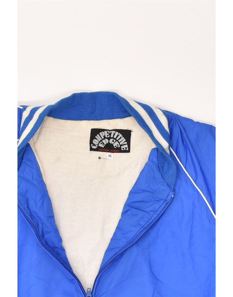 VINTAGE Mens Bomber Jacket UK 42 XL Blue Nylon | Vintage Vintage | Thrift | Second-Hand Vintage | Used Clothing | Messina Hembry 