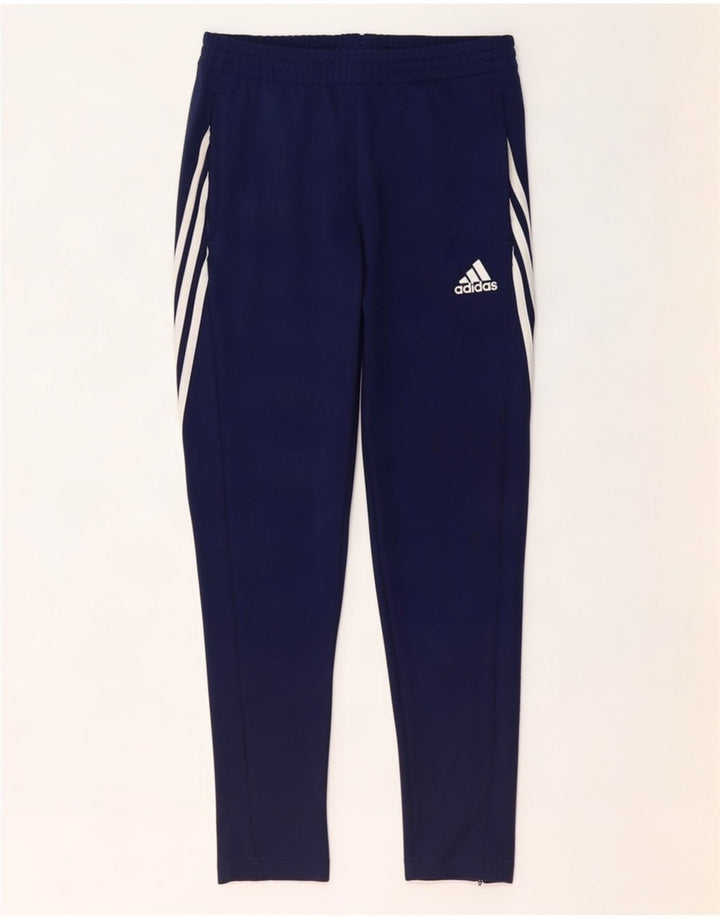 Adidas Mens Climalite Tracksuit Trousers Medium Navy Blue Polyester