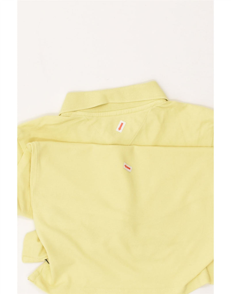 TOMMY HILFIGER Womens Polo Shirt UK 10 Small Yellow Cotton | Vintage Tommy Hilfiger | Thrift | Second-Hand Tommy Hilfiger | Used Clothing | Messina Hembry 