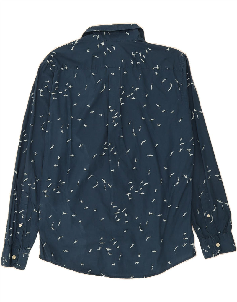 DOCKERS Mens Graphic Slim Fit Shirt Medium Navy Blue Cotton Vintage Dockers and Second-Hand Dockers from Messina Hembry 