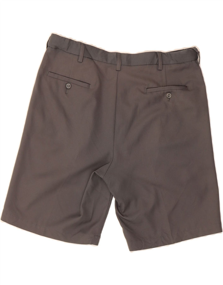 VINTAGE Mens Pegged Chino Shorts W36 Large Grey Polyester Vintage Vintage and Second-Hand Vintage from Messina Hembry 