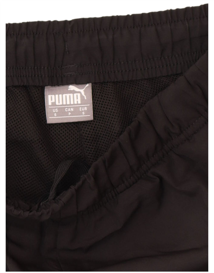 Puma Mens Graphic Tracksuit Trousers Joggers Small  Black
