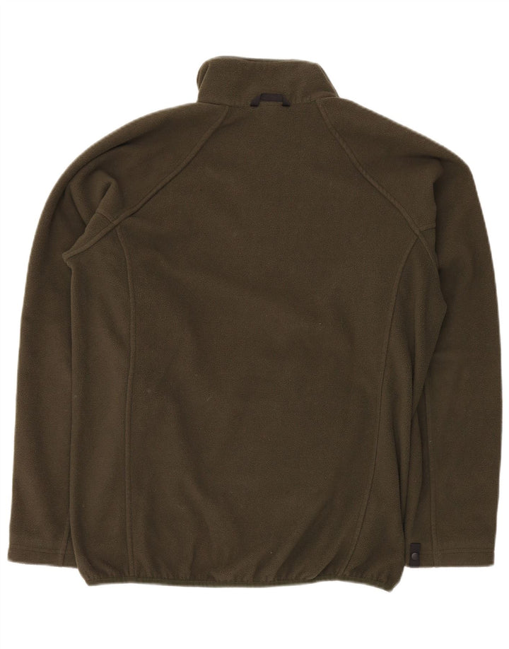 THE NORTH FACE Mens Fleece Jacket UK 36 Small Khaki Polyester