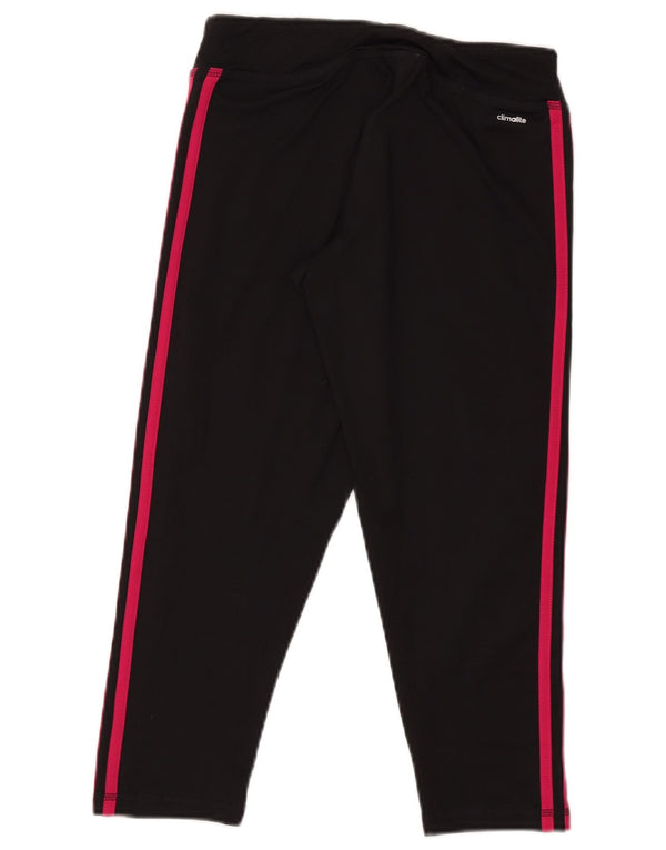 Adidas Womens Climalite Capri Leggings UK 8/10 Small  Black Polyester