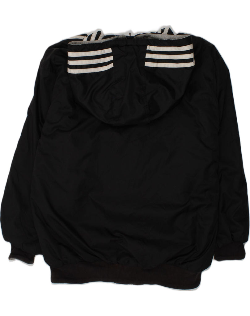 ADIDAS Boys Oversized Zip Hoodie Sweater  11-12 Years Black | Vintage Adidas | Thrift | Second-Hand Adidas | Used Clothing | Messina Hembry 