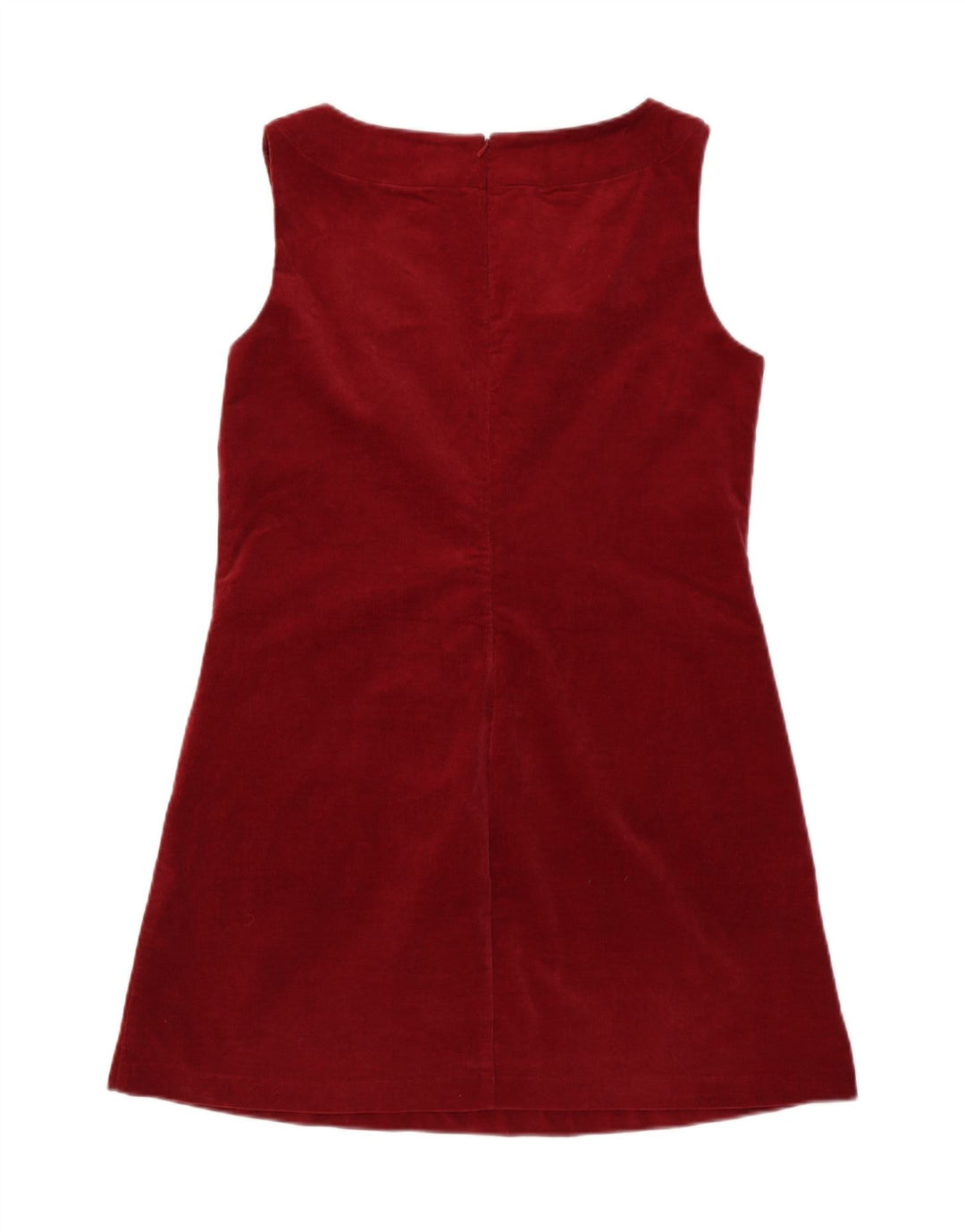 LAURA ASHLEY Womens Corduroy Sleeveless A-Line Dress UK 16 Large Maroon