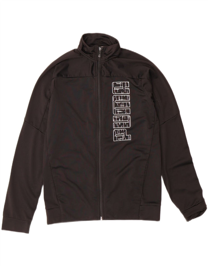 PUMA Boys Graphic Tracksuit Top Jacket 13-14 Years Black Vintage Puma and Second-Hand Puma from Messina Hembry 