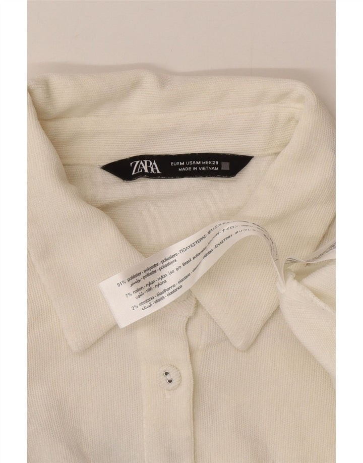 Zara Womens Oversized Shirt UK 14 Medium White Polyester