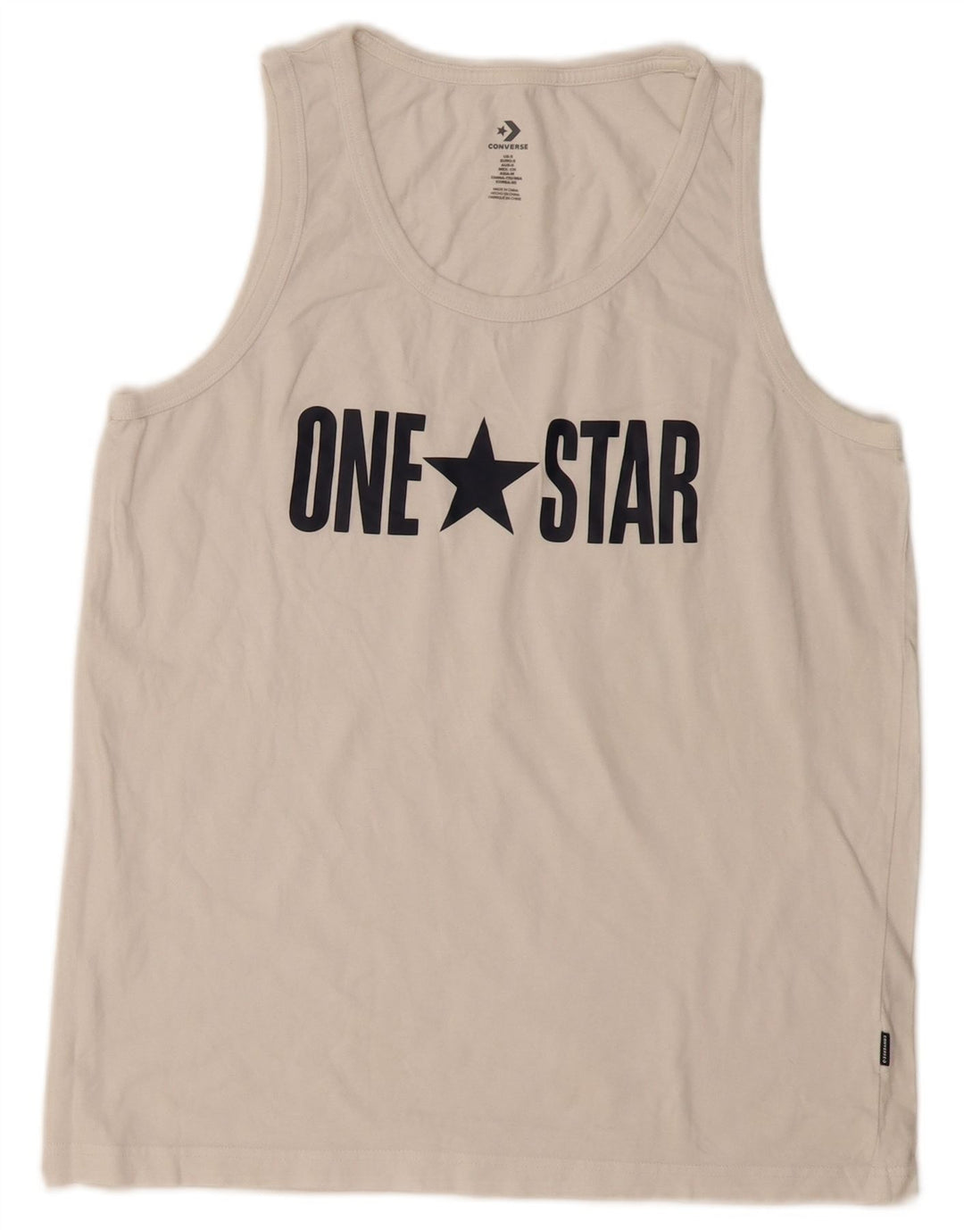 Converse Womens Graphic Vest Top UK 10 Small White