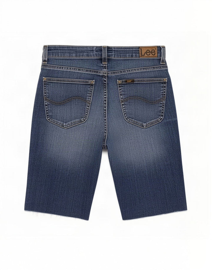 Lee Womens Cameron Denim Shorts W30 Medium Blue Cotton