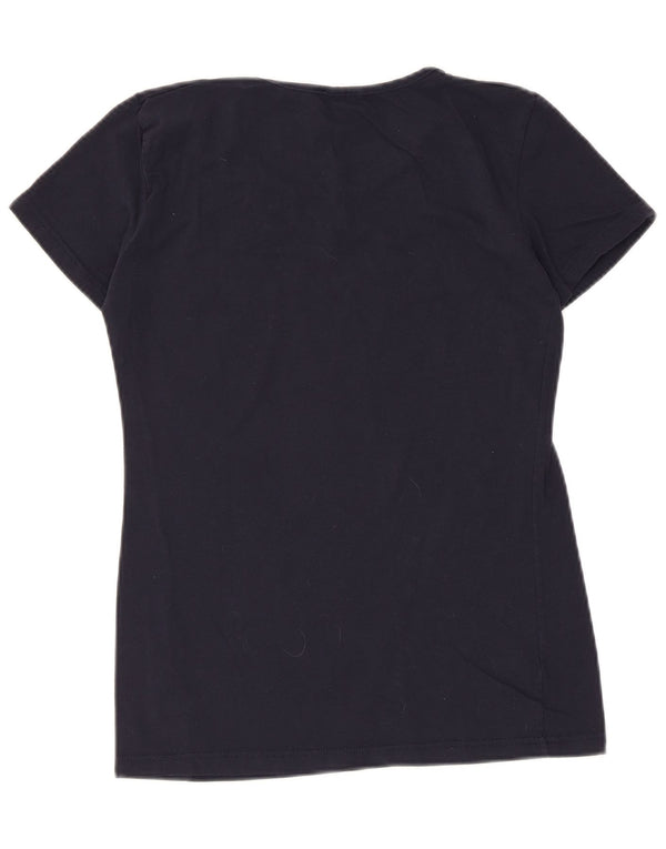 Kappa Womens T-Shirt Top UK 14 Large Navy Blue Cotton