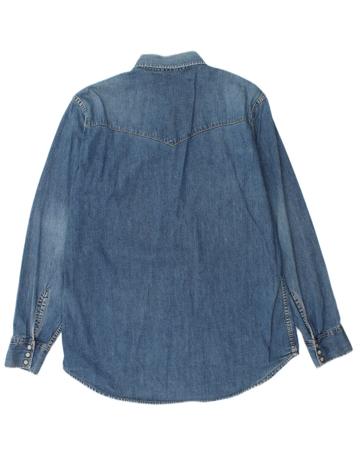 Lee Mens Denim Shirt Medium Blue Cotton