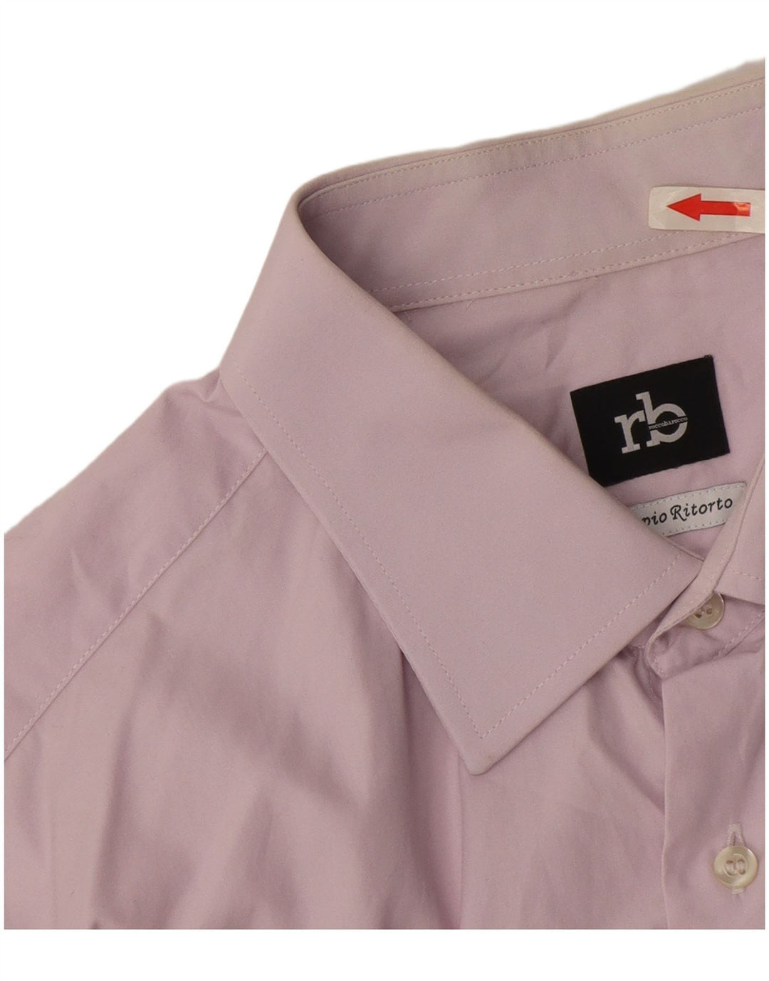 Roccobarocco Mens Shirt Size 42 16 1/2 Large Purple Cotton