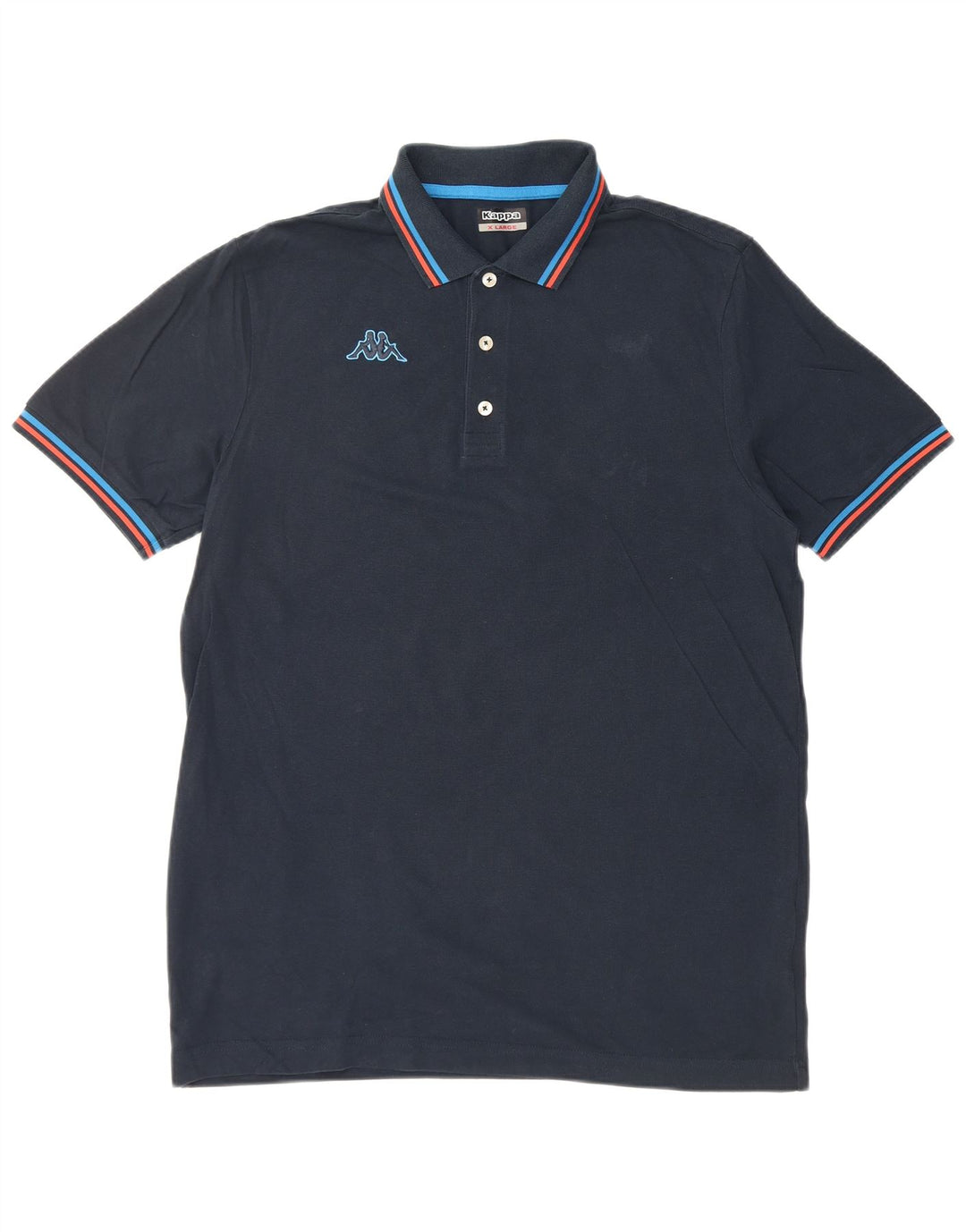 KAPPA Mens Polo Shirt XL Navy Blue Cotton