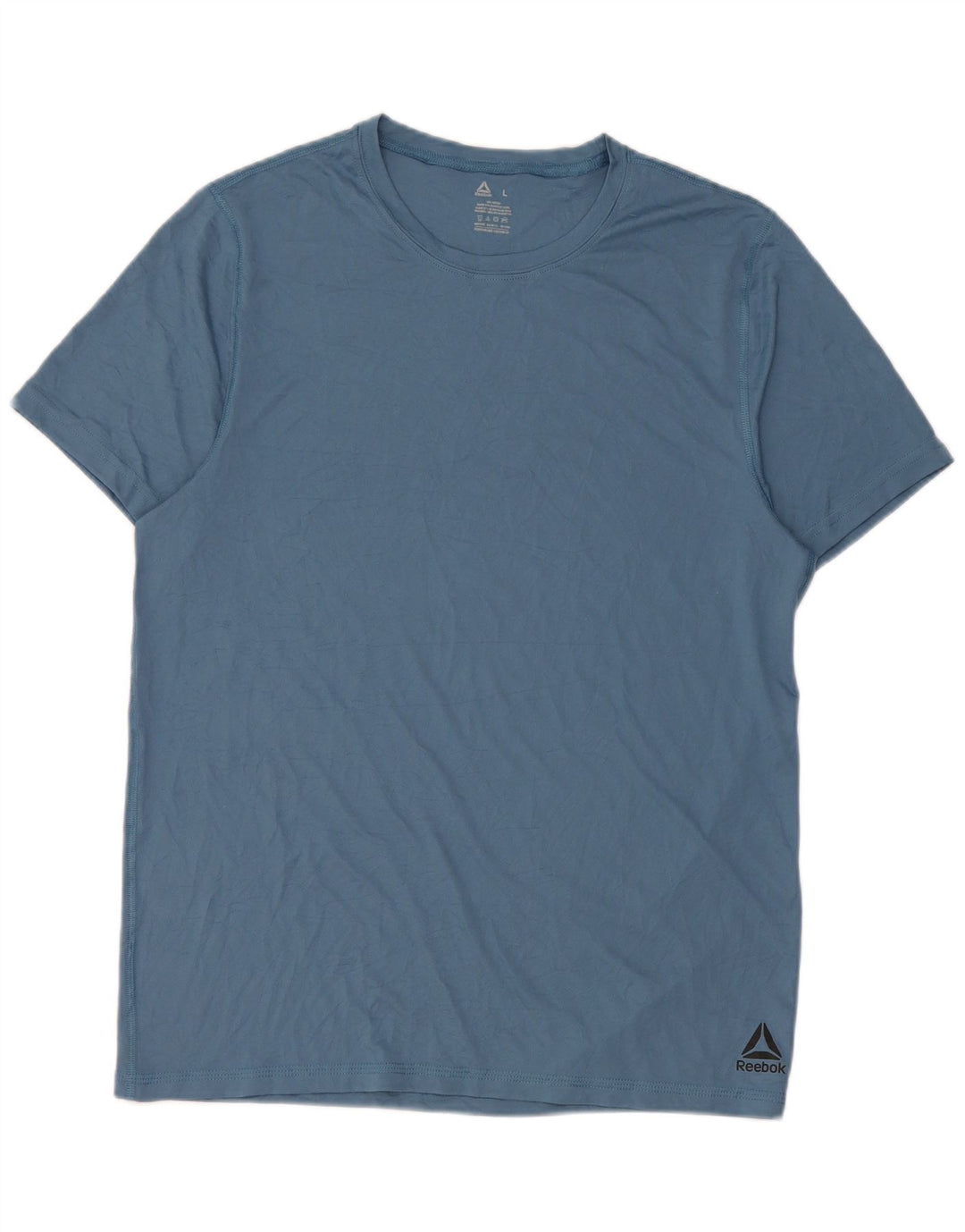 Reebok Mens T-Shirt Top Large Blue Polyester