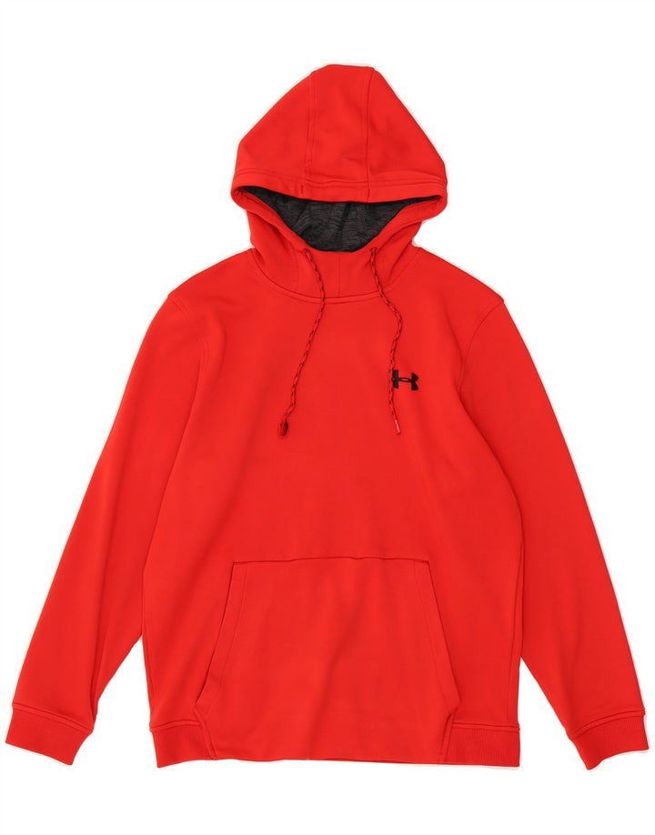 UNDER ARMOUR Womens Cold Gear Hoodie Jumper UK 14 Medium Red Vintage Under Armour and Second-Hand Under Armour from Messina Hembry 