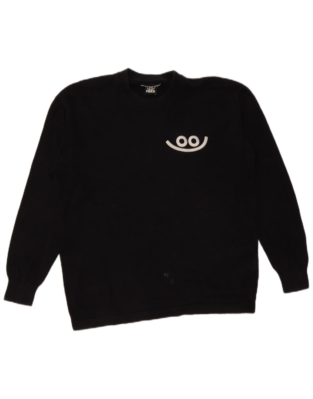 Zara Mens Crew Neck Jumper Sweater Small Black