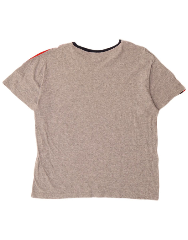 Lotto Mens T-Shirt Top XL Grey Colourblock Cotton