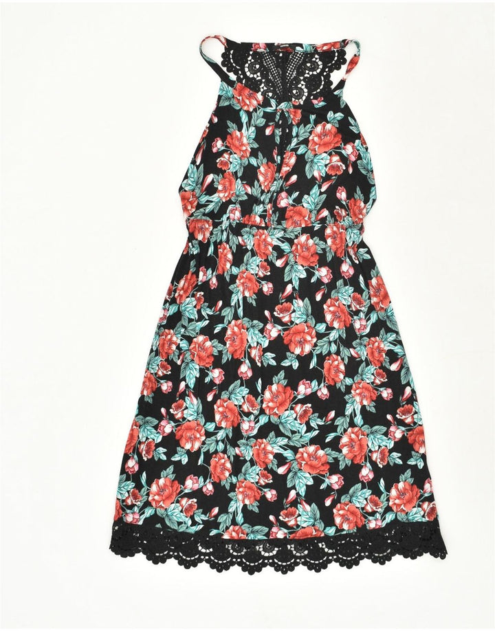 TEZENIS Womens Sleeveless Sundress UK 12 Medium Multicoloured Floral | Vintage Tezenis | Thrift | Second-Hand Tezenis | Used Clothing | Messina Hembry 