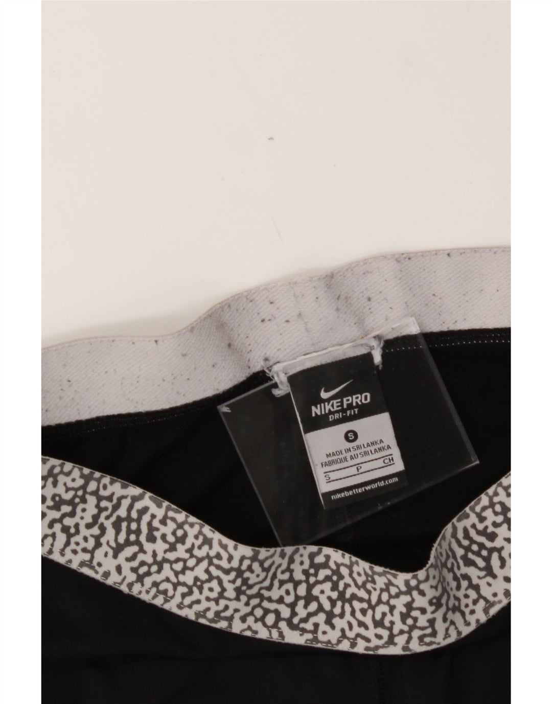 NIKE Womens Dri Fit Graphic Leggings UK 10 Small  Black Vintage Nike and Second-Hand Nike from Messina Hembry 