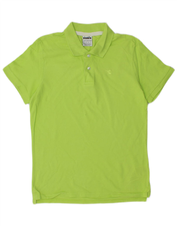 DIADORA Mens Polo Shirt Small Green Cotton
